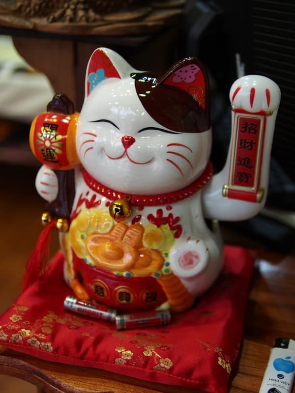 Image of Japanese Lucky Cat Figurine