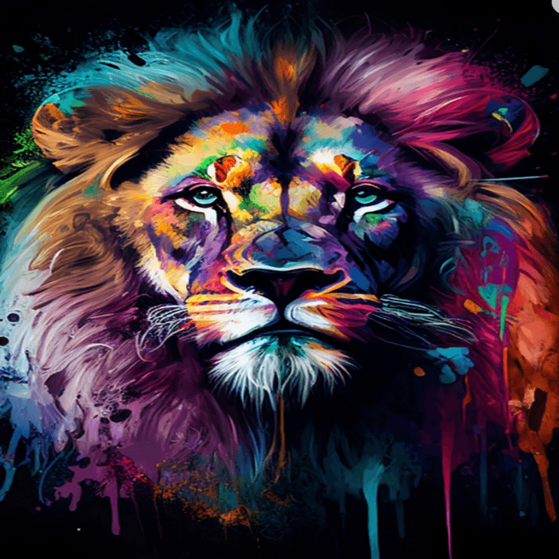 Image of Abstract Lion Art