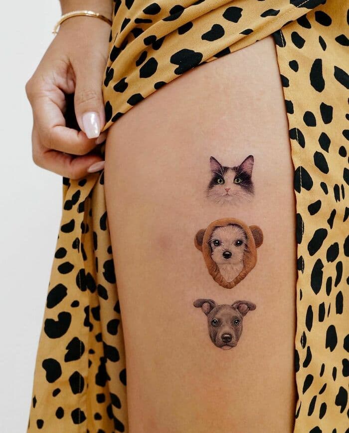 Image of Custom Pet Portrait Tattoo Design 🐾